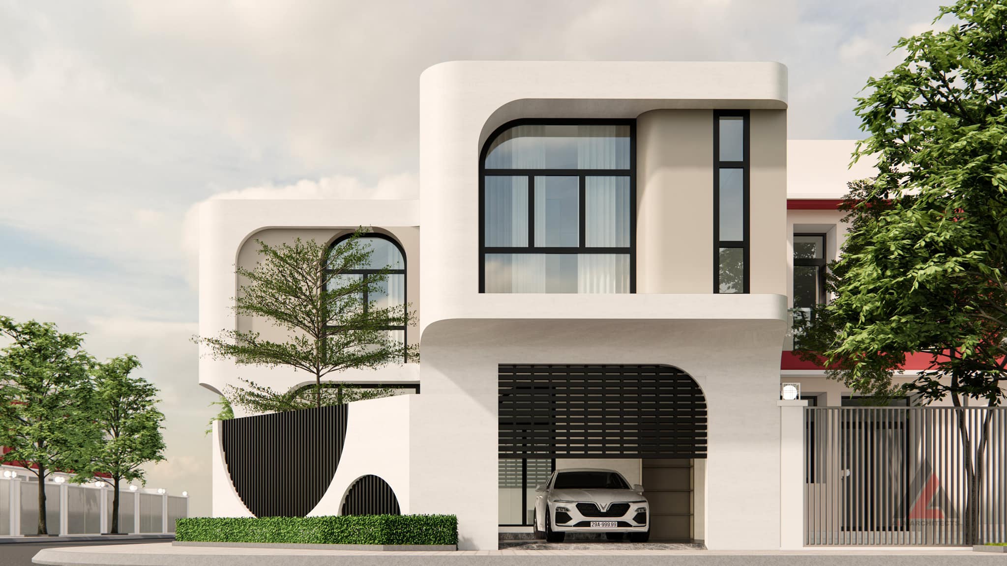 Mẫu Nhà Mặt Tiền 5m 2 Tầng